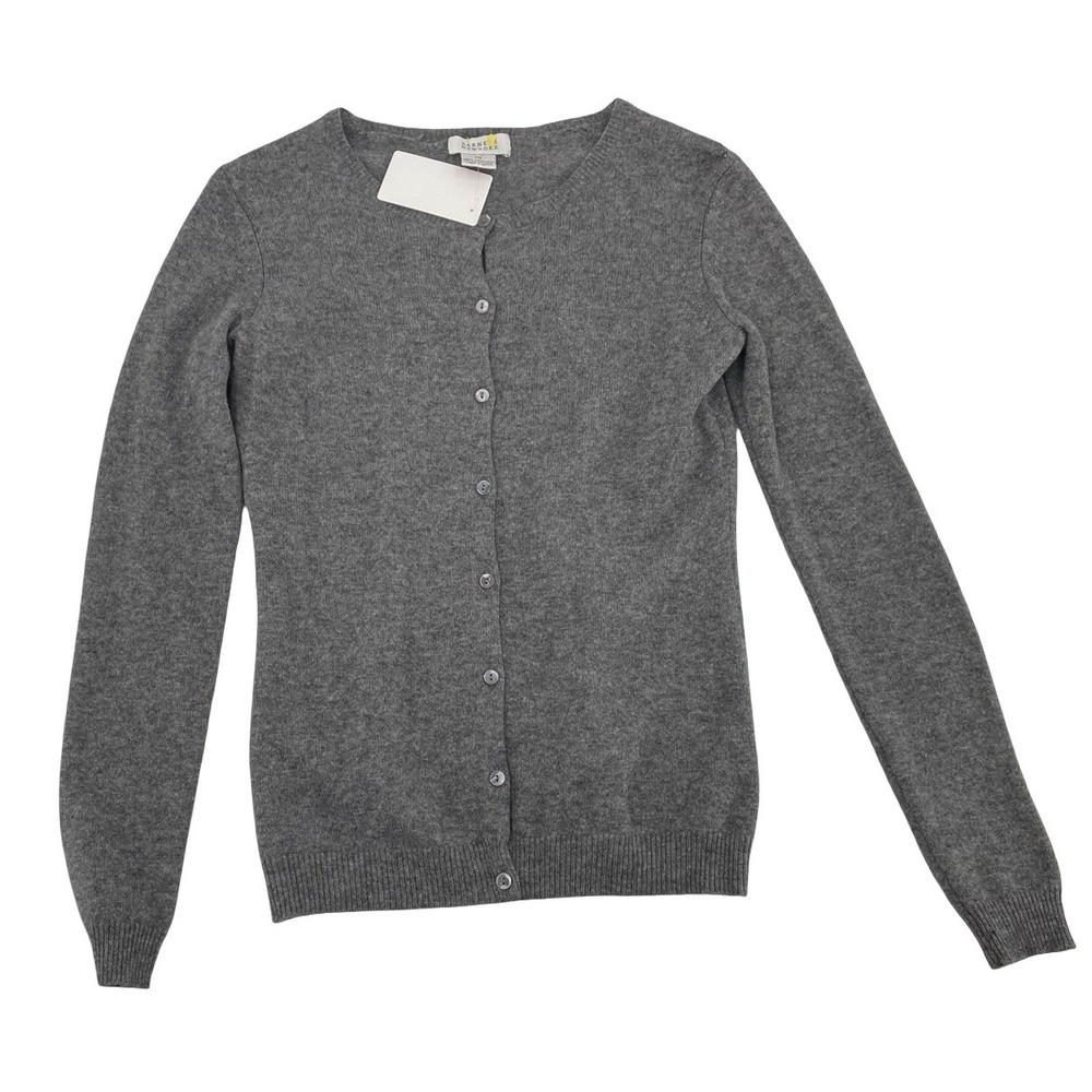 Barneys New York Women's Cardigan Sweater Gray Cashmere XS